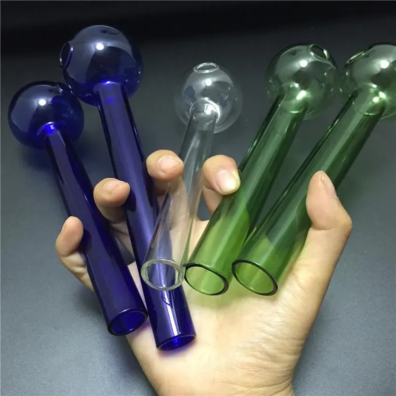 Wholesale cheap thick colorful 20cm big Great Pyrex glass Oil Burner Pipe glass Tube Pipe Oil Nail Oil Pipe