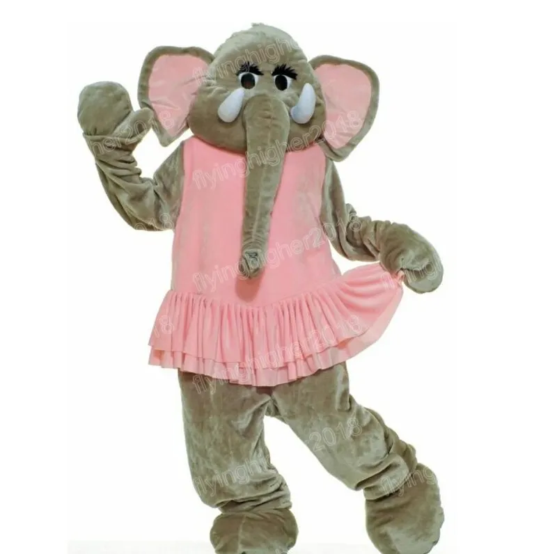 Simulation Elefant Maskottchen Kostüm Erwachsene Größe Cartoon Anime Thema Charakter Karneval für Männer Frauen Halloween Weihnachten Fancy Party Kleid