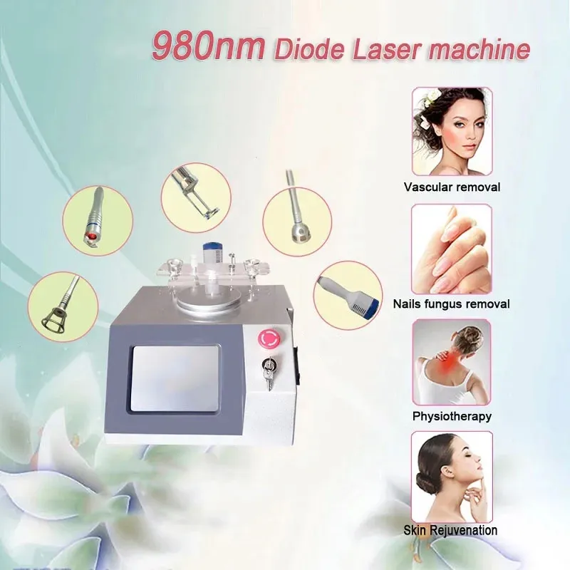 Appareil de physiothérapie anti-gonflement 6 en 1, avancé, portable, laser à diode 980 nm, élimination des vaisseaux sanguins, élimination vasculaire, traitement des champignons des ongles