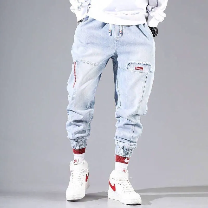 Jeans pour hommes Streetwear Hip Hop Cargo Pants Elastic Harun Joggers In Autumn and Spring Men ClothIng 230420