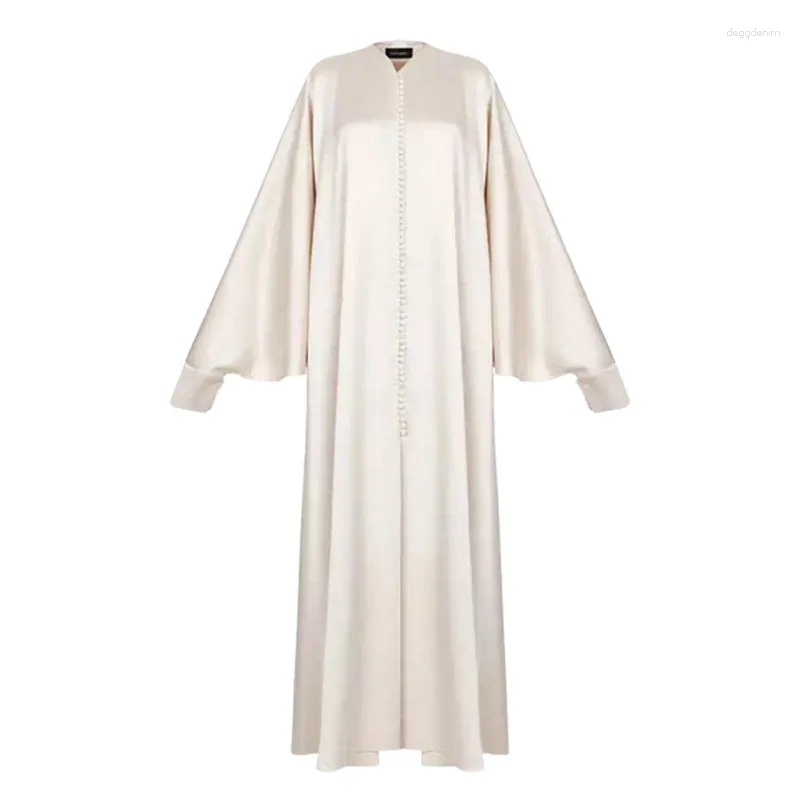 Vêtements ethniques Onecozyday 2023 Robe de mode musulmane Printemps Manches chauve-souris Couleur unie Robes de soirée élégantes pour les femmes islamiques