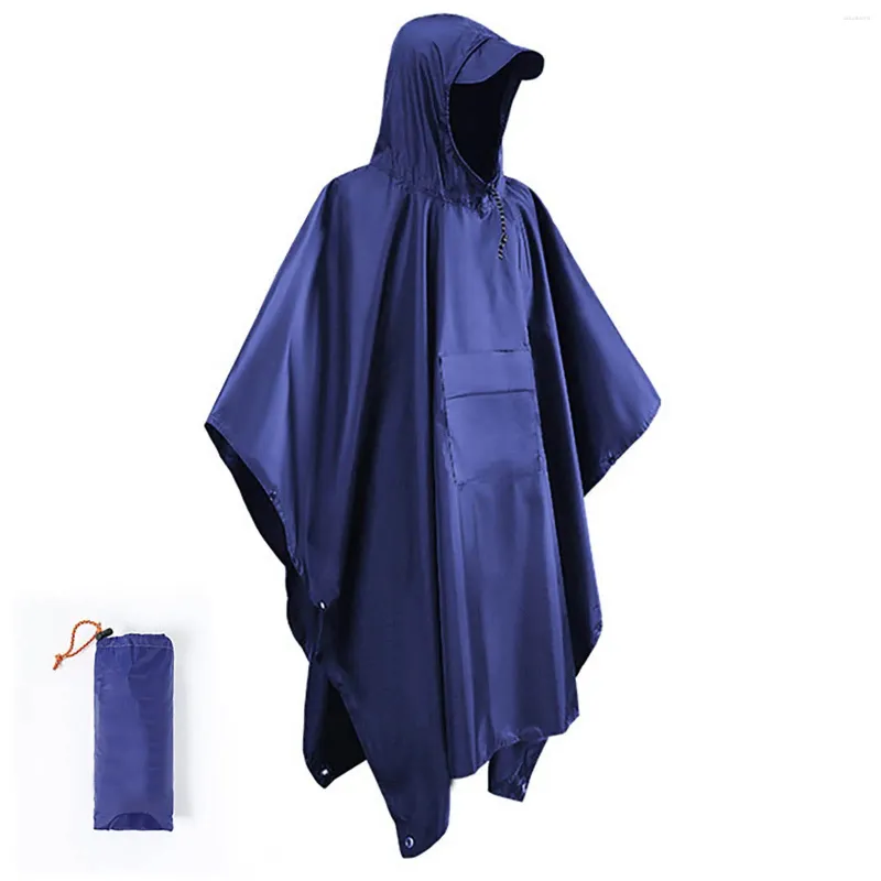 Écharpes à capuche Poncho de pluie portable pour la randonnée Camping Pêche Épaule Cover Up Robes