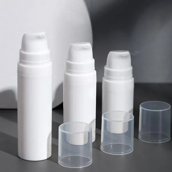 5ml 10ml White Airless Lotion Pump Bottle Mini Sample and Test Bottle Airless Container Cosmetic Packaging