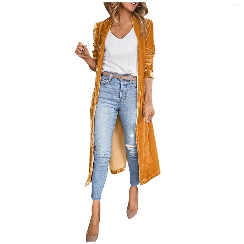 Long top velvet cardigan