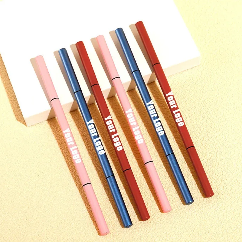 Eyebrow Enhancers Retractable Automatic Pink Red Blue Color Slim Brow Pencil Private Label Skinny Vegan Eyebrow Pencil with Brush 231120