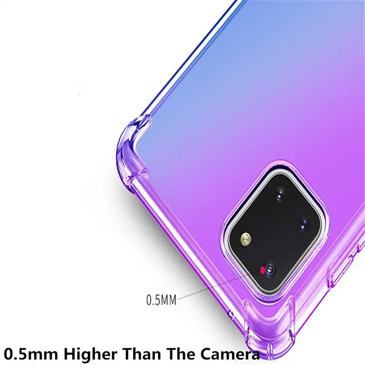 Gradient Transparent Soft TPU Shockproof Phone Case for Samsung Galaxy A6s A8s A9s A10 A20 A30 A40 A50 A60 A70 A80 A20E