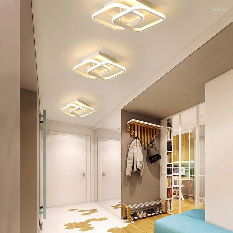 Tavan Işıkları Modern Led Lamba Yatak Odası Aydınlatma Oturma Odası Yuvarlak Kare Yaratıcı El Villa Başucu Duvar