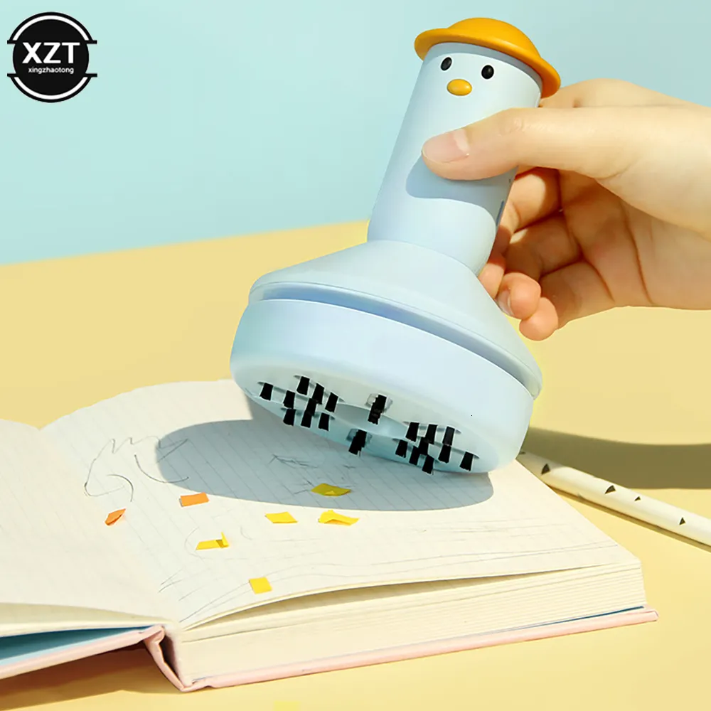 Hand Push Sweepers Cartoon Mini Vacuümreiniger Dust Dust Keyboard Oplaadbare schattige kleine handheld sweeper voor Home Office draagbaar 230421