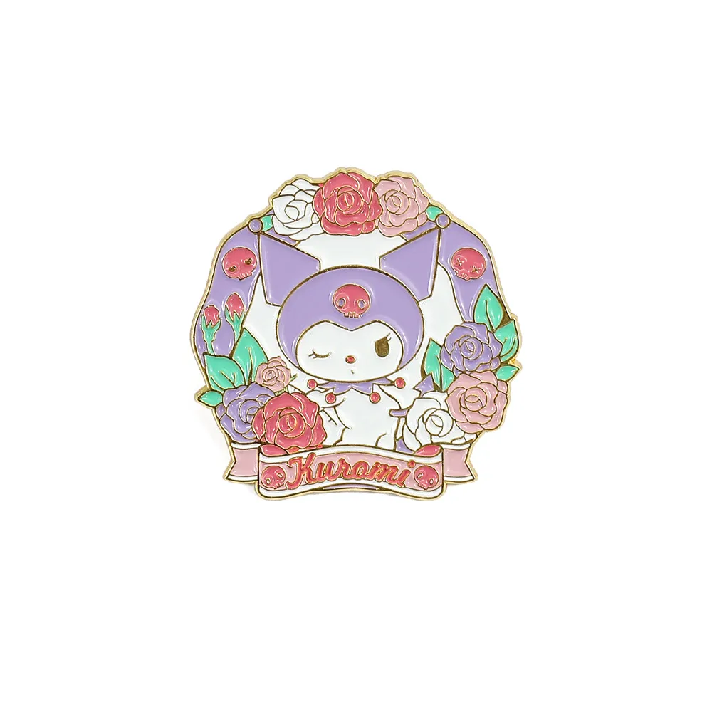 Floral Kuromi Melody Brooch Cute Anime Movies Games Hard Enamel Pins  Collect Metal Cartoon Brooch Backpack Hat Bag Collar Lapel Badges From 1,32  €