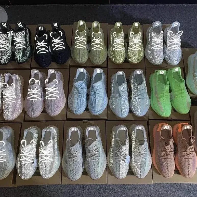 Har storlek 46 47 48 Rinnande skor för män kvinnor yffzy b00st kanve veezv ben onyx zebras trippel vit yecheil skiffer rock svart herr kvinnor designer sneakers tränare tränare