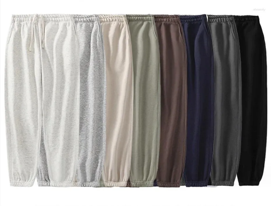 Pantaloni da uomo Pantaloncini da uomo 340g 85% cotone Allenamento Fitness Stringa allentata Maglione corto per mutandine da corsa Abbigliamento sportivo taglie forti 2023