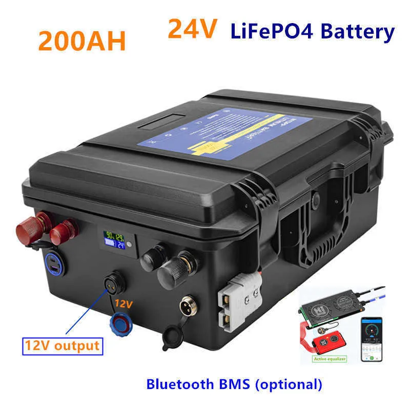 Batería Lifepo4 24v 200ah 24V lifepo4 200AH batería de litio 24v 200AH batería de fosfato de hierro y litio para motor de barco