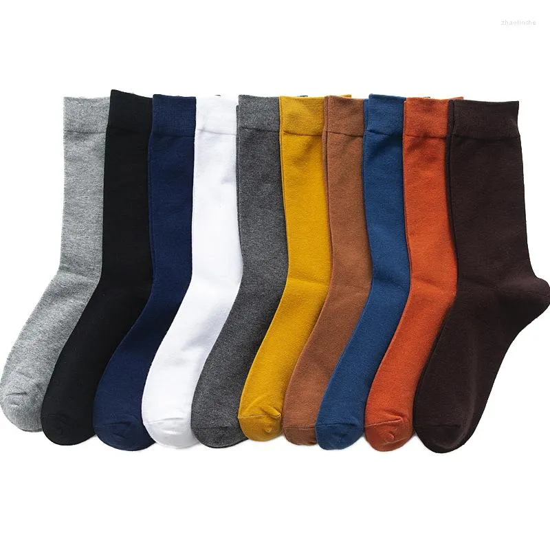 Herrstrumpor 2023 Autumn Winter Men's Cotton Plus Size 38-45 Långt för män klär manliga gåvor Business Deodorant Sox