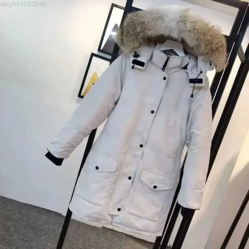 Parkas de plumón para hombre Chaquetas Chaqueta Canda Goose Invierno para hombre Puffer Mujer Parka Pato blanco A prueba de viento Parker Gorro de cuero largo Cálido Piel de lobo real Qq95v2ij