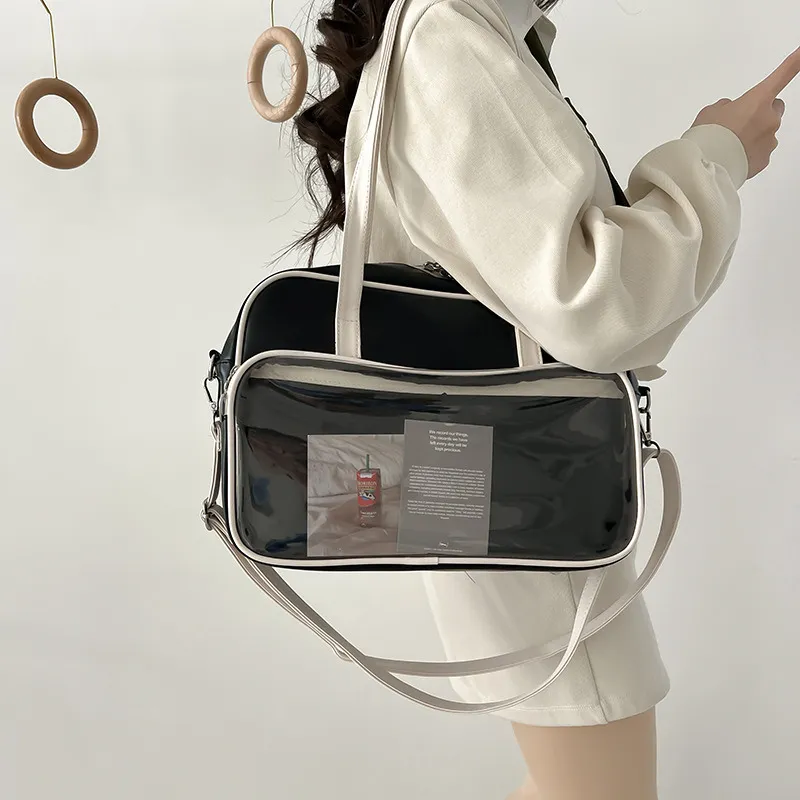 Sacs d'école Transparent Style minimaliste mode cuir souple grande capacité sac à main sac à bandoulière pour femme sac de messager sac à main