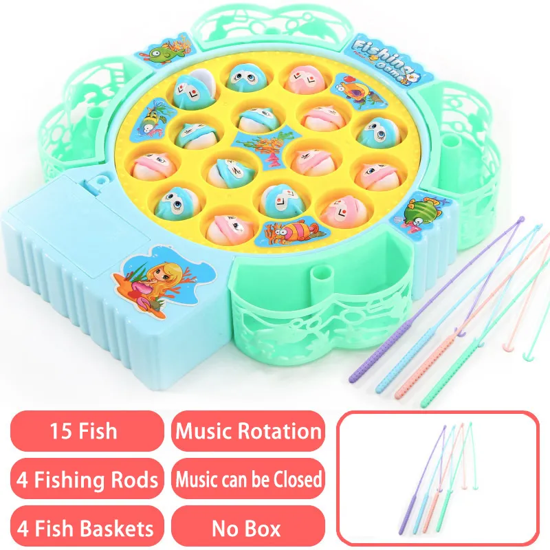 Novelty Games Kids Fishing Toys Electric Rotating Fishing Play Game Musical  Fish Plate Set Magnetic Outdoor Sports Toys For Children Gift 230420 From  10,92 €