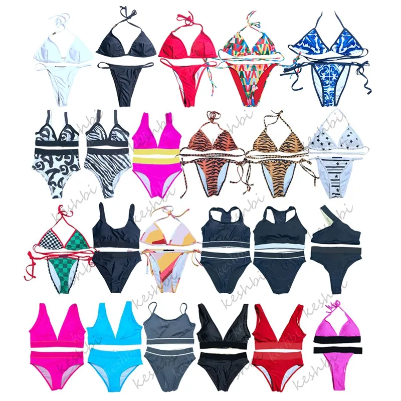 Designer bikini swimwear verão mulheres maiôs praia banho de duas peças conjunto biquinis melhor qualidade