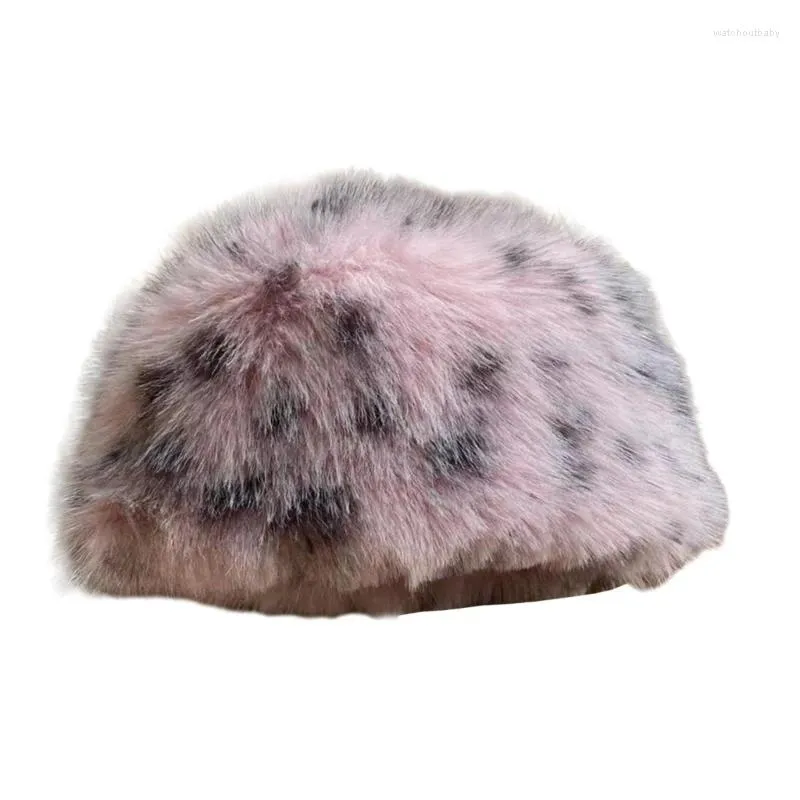 Bérets Chapeau de Cosaque Russe Coupe-Vent Casquette de Seau Chaud Fourrure Femmes Accessoires Goutte