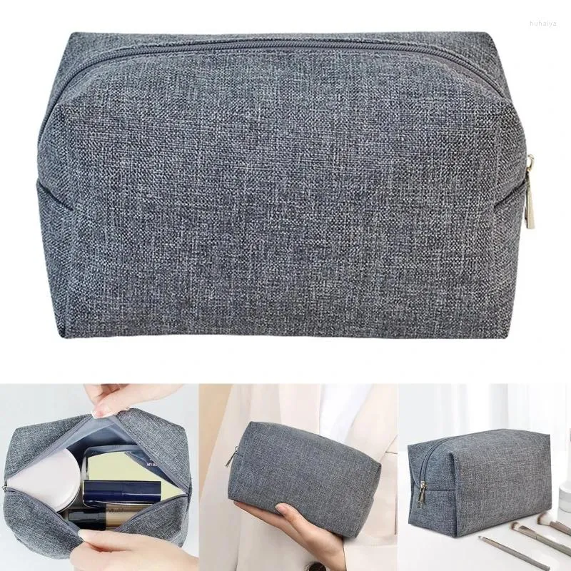 Borse per cosmetici Borsa per trucco portatile con cerniera impermeabile Donna Uomo Borsa per organizer da toilette di grande capacità per viaggi a casa semplici e casual