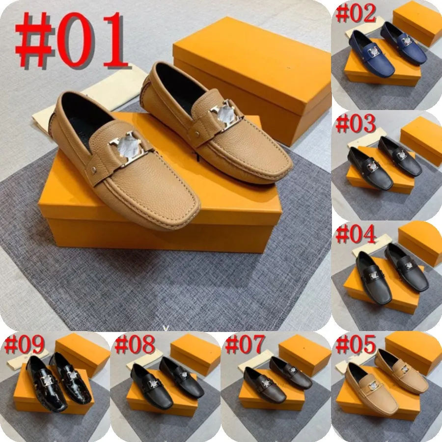 13Model Summer Luxury Men Shoes Casual Luxury Brand Vera pelle Mens Designer Mocassini Mocassini Italiani Traspiranti Slip on Scarpe da barca Nero