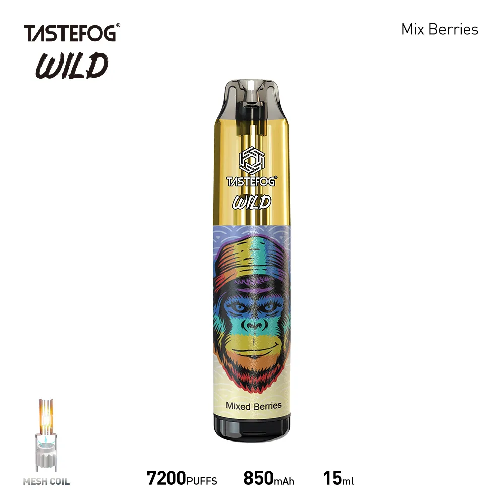 Dörr till dörr disponibel vapepenna Tastefog Wild 7000 Puff 2% 15ml 850mAh Uppladdningsbart batteri 10Smaker Snabb leverans