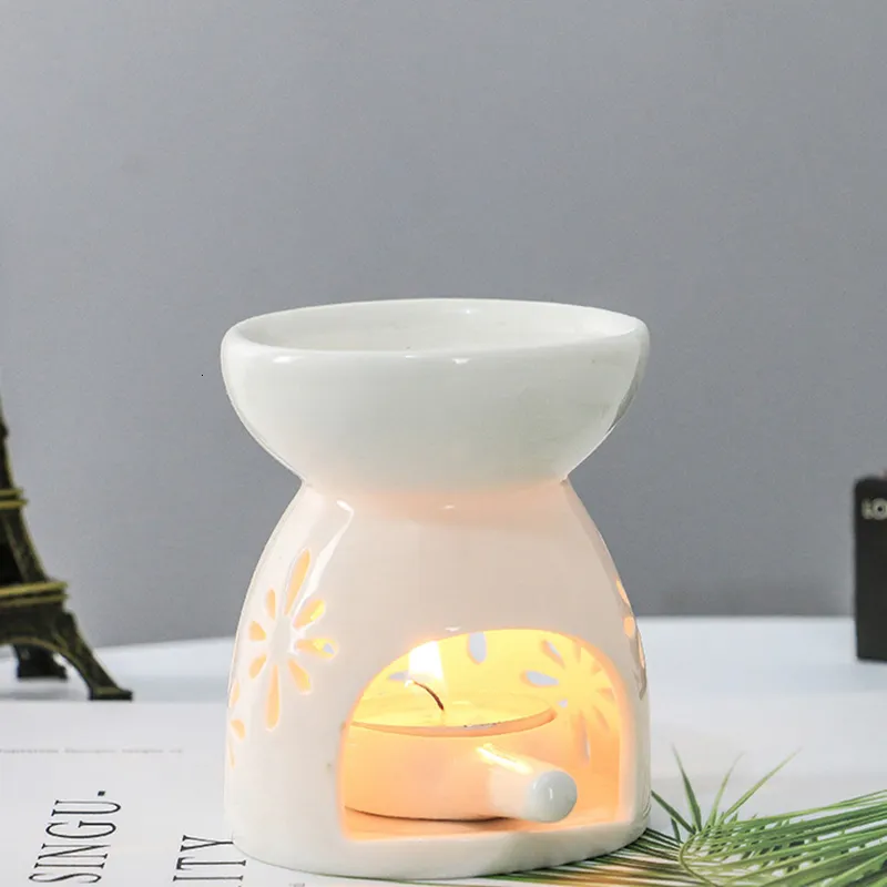 Candle Holders Ceramic Essential Oil Lamp Aroma Aromatherapy Fragrance Holder Wholesale Gift 230420