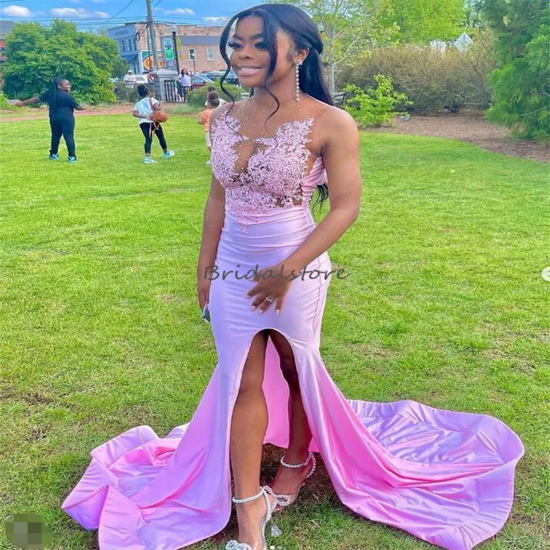 Sexy Long Mermaid Pink Prom Dresses, Elastic Satin Prom Dresses, Prom Dresses Sexy Long Mermaid Pink Prom Dresses, Elastic Satin Prom Dresses, Prom Dresses