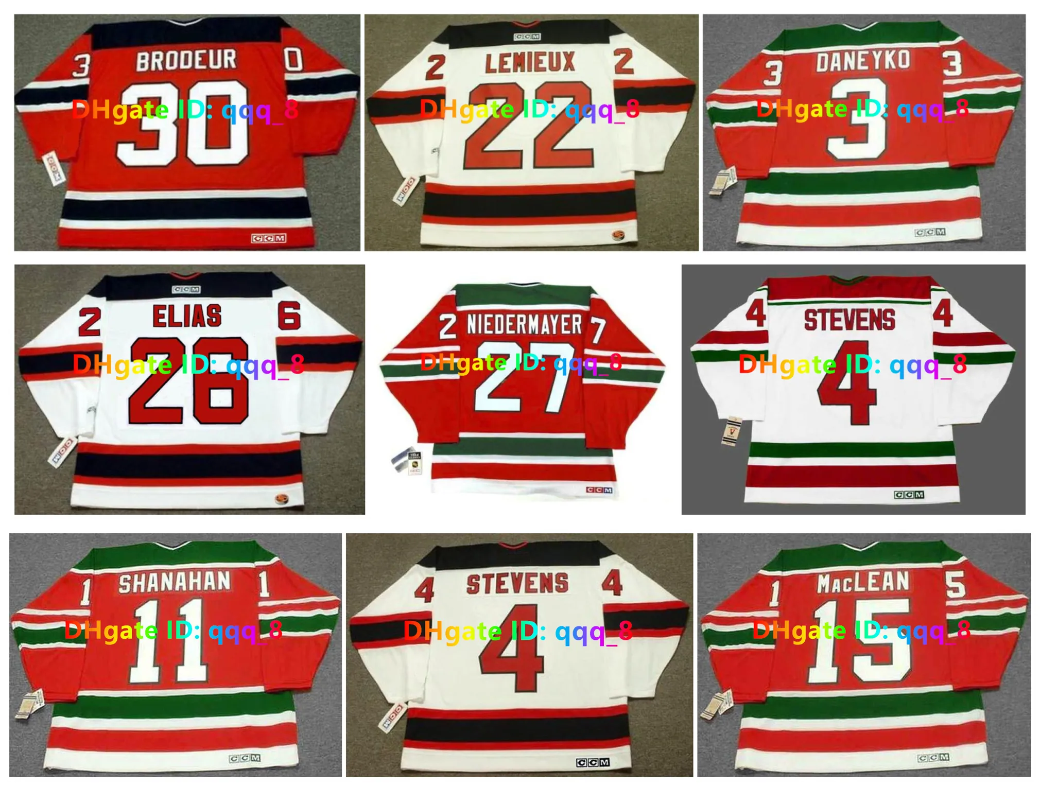 Скотт Нидермайер Скотт Стивенс New Devils CCM Hockecke Hockey Jersey Claude Lemieux Martin Brodeur Patrik Elias Bruce Driver Ken Daneyko Shanahan Size S-4xl