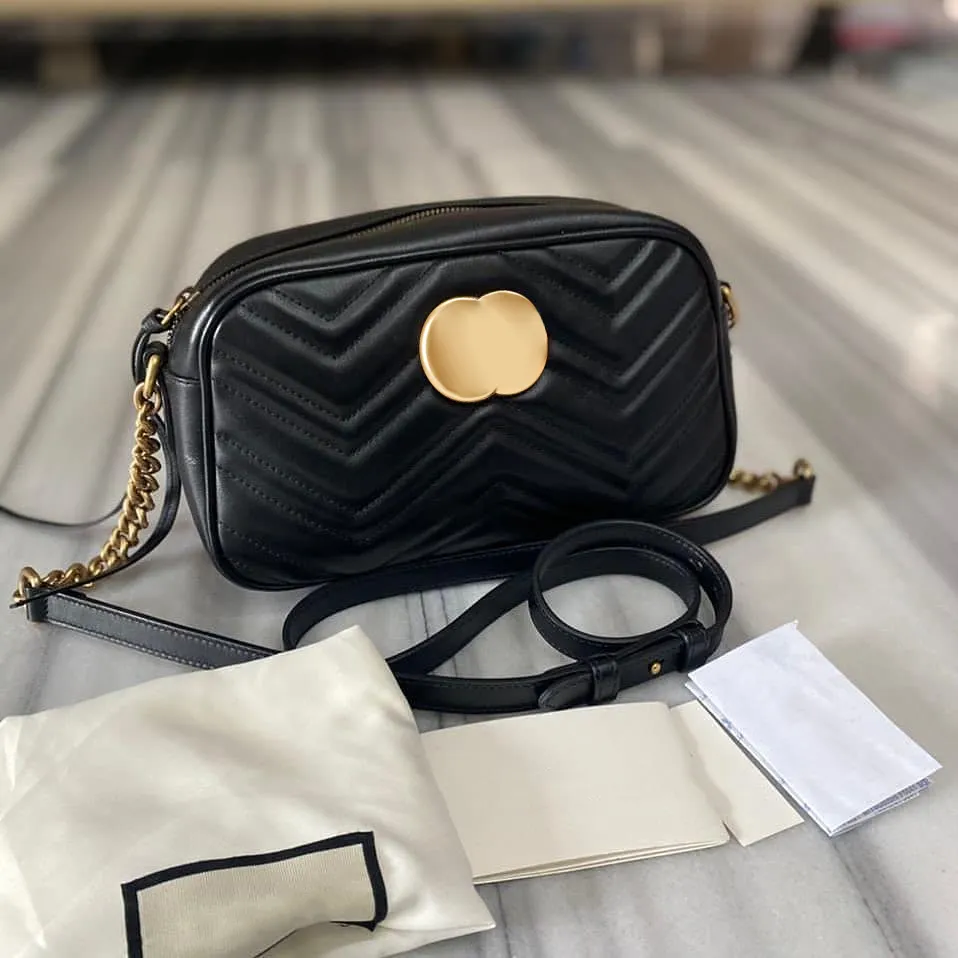 Äkta läder Marmont kameraväskor lyxdesigner axelhandväskor koppling crossbody totes womens mens väska underarm mini resor toppkvalitet stamm damväska väska