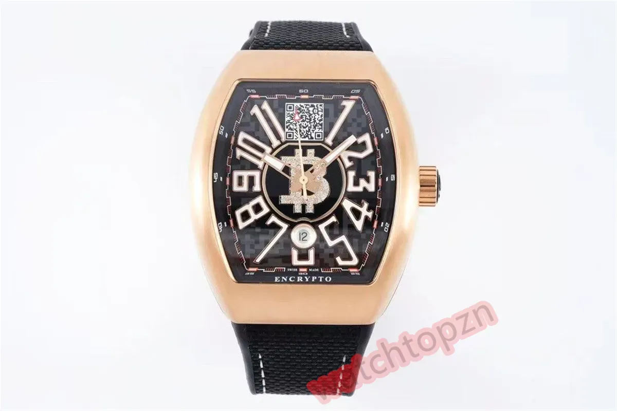 Montre ABF V45 Montre de Luxe diamètre 44x54mm avec mouvement haute fréquence amplitude 28800 ETA2824 miroir saphir composé de 316 montres homme en acier fin