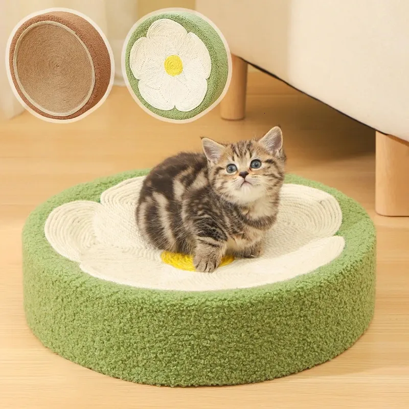 Meble dla kotów Śliczne łóżko do skrobacy Sisal 2in1 House Circular 231120
