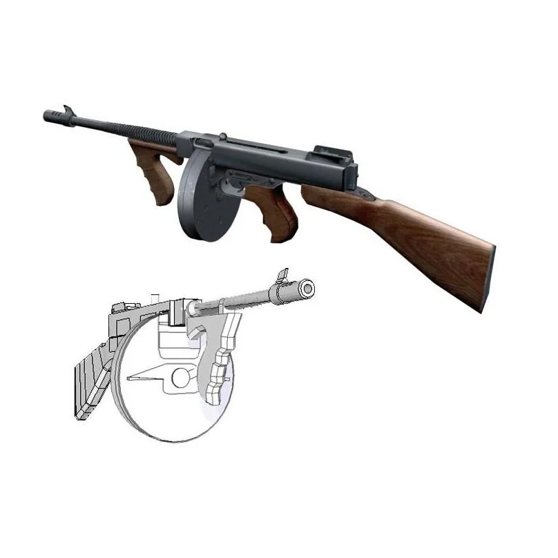 Gun Toys M1928 Modelo de brinquedo Cartão de papel 3D Artesanato artesanal Rifle Rifle Sniper Conjunto para crianças Cosplay Games Outdoor Games Drop Drop Presente Dhpxn