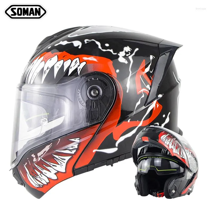 Motorfietshelmen Draaien vrouwen Men Motocross MotocBike Modulaire helm Winddicht Veiligheid Warm Cascos de Moto Para Los Hombres