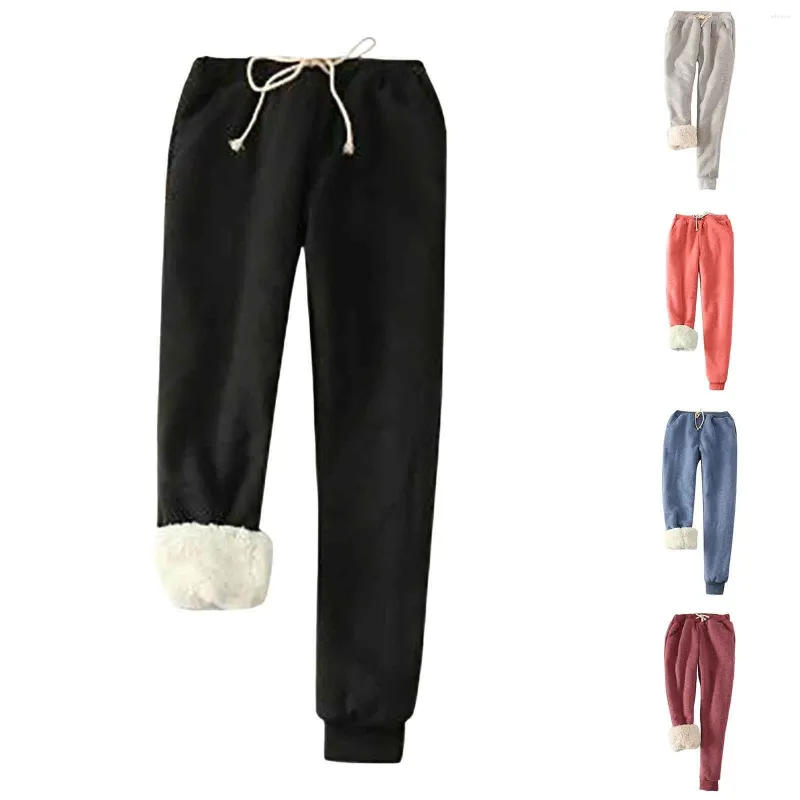 Damen-Leggings, Winter, einfarbig, Fleece, große Hose, gefüttert, lange Herren-Unterwäsche, Thermo-Männer