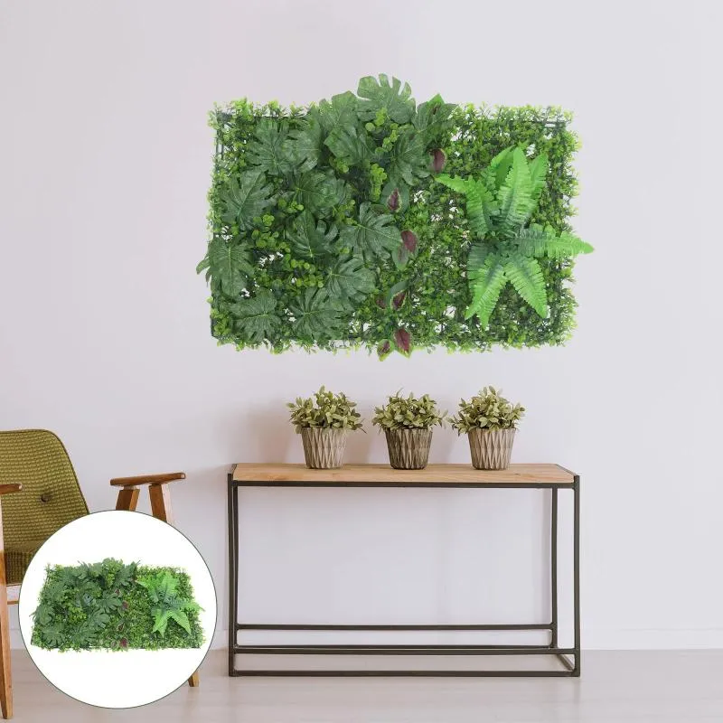 Decorative Flowers Simulated Green Wall Plants Artificial Leaves Hedge Panel Outdoor Decoration Peanut Fake Panels Plastic For Indoor