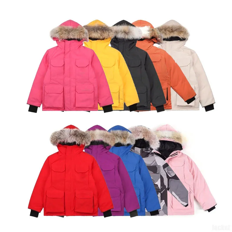 2024 Herr Jacket Designer Down Jacket Canadian Goose Winter Jacket Winter Puffer Big Fur Hoody Apparel Fourrure Letters Printed Outwears Designer Canadian Parkas