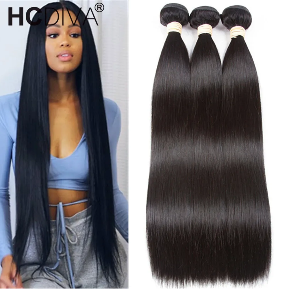 Hair Bulks Brazilian Straight Bundles 34 Pieces Human 10A 832 Inch s For Black Women 230420