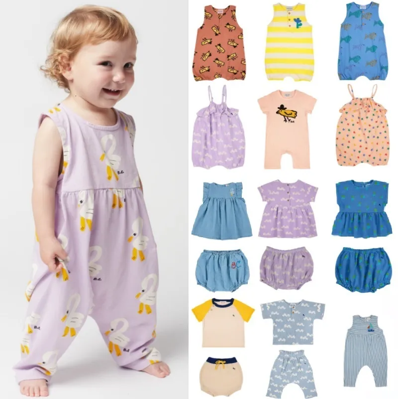 Rompers Baby Clothes Summer Cartoon Cute Girl Jumpsuit Bomull