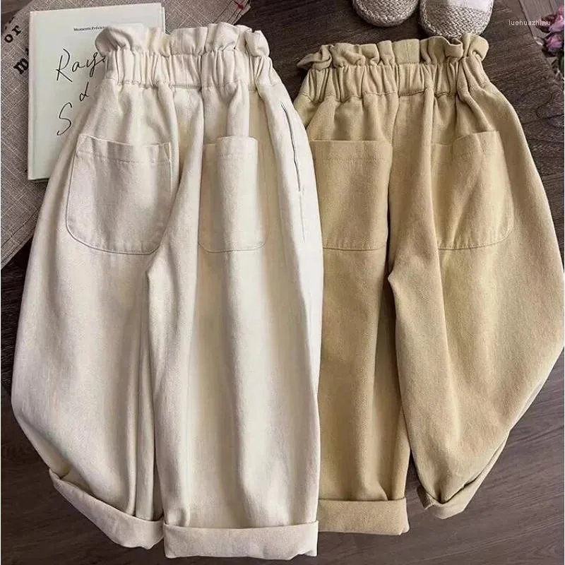 Pantaloni Pantaloni da ragazza Primavera e Autunno Abbigliamento per bambini Stile Mori Baby a gamba larga Autunno Casual