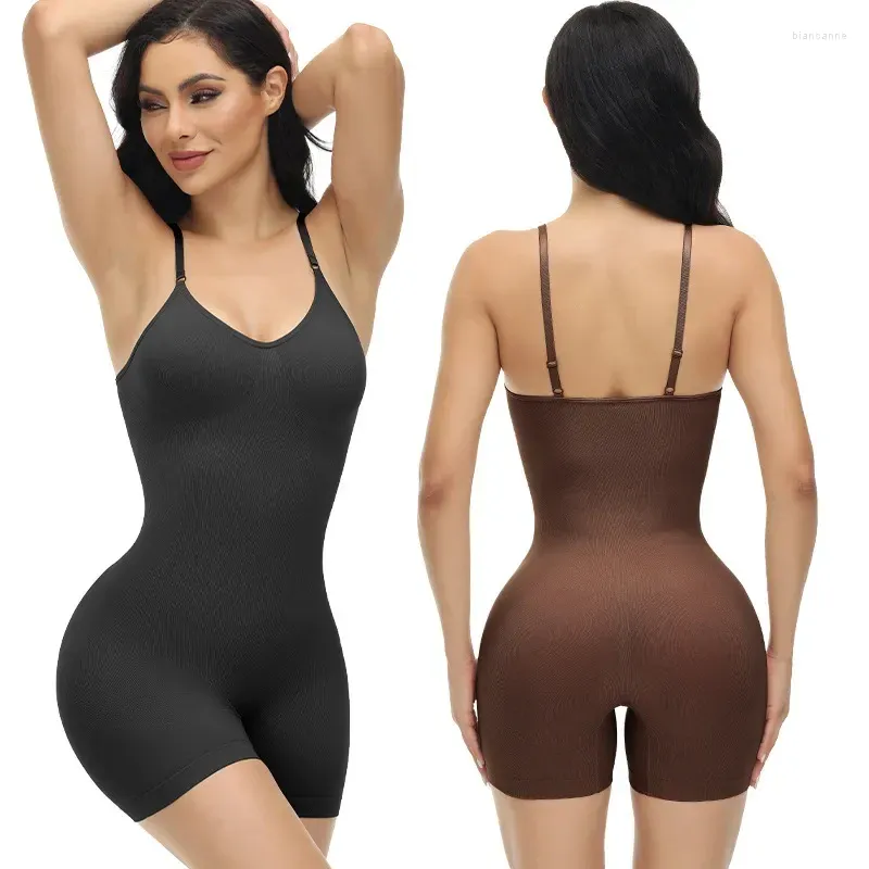 Shaper da donna Body da donna Compressione in spandex Elastico modellante per il corpo Abiti con apertura sul cavallo Compressione liscia Shapewear