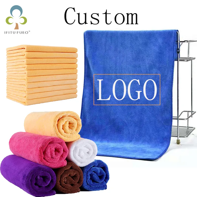 Cleaning Cloths 10pcs Custom Towel Microfiber Bath Thickened Face Text Carve Barber Shop Foot Dedicated 230421