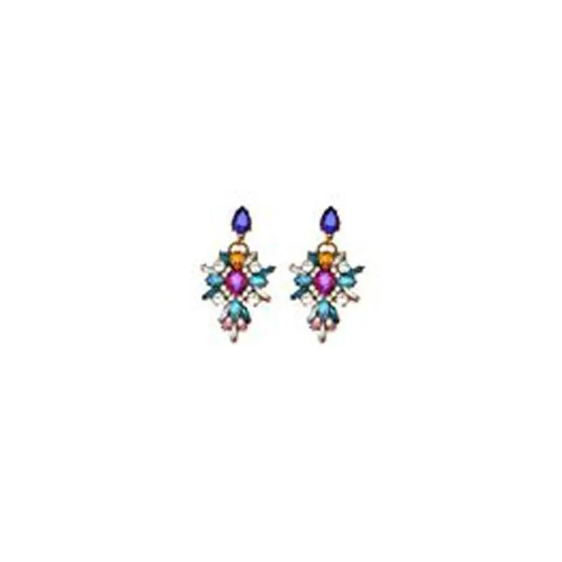 Dangle Chandelier Crossborder European And American Accessories Fashion Delicate Earrings Simple Crystal Glass Diamond Pea Dhgarden Dhgjp