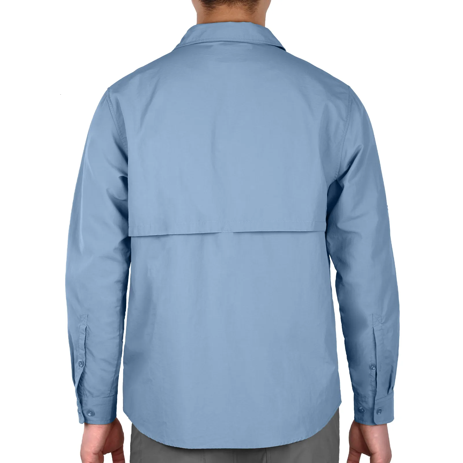 Mens Casual Light Blue Shirt Mens Lightweight Breathable Quick Dry UPF 50 UV  Protection Hiking Light Blue Shirt Long Sleeve Fishing Light Blue Shirt  230420 From Kong003, $19.27