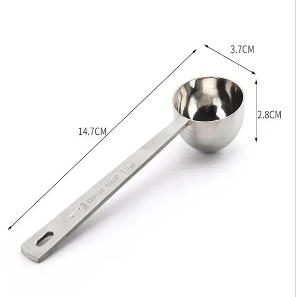 15ml/30ml Long Handle Stainless Steel Milk Coffee Powder Scoop Measuring Spoon Measuring Kitchen Tool