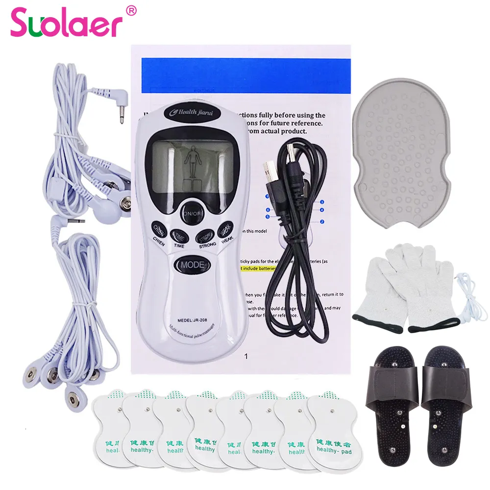 Other Massage Items Health Tens Muscle Neck r Back Electric Digital Therapy Machine Electronic Pulse Stimulator for Full Body Care 230421