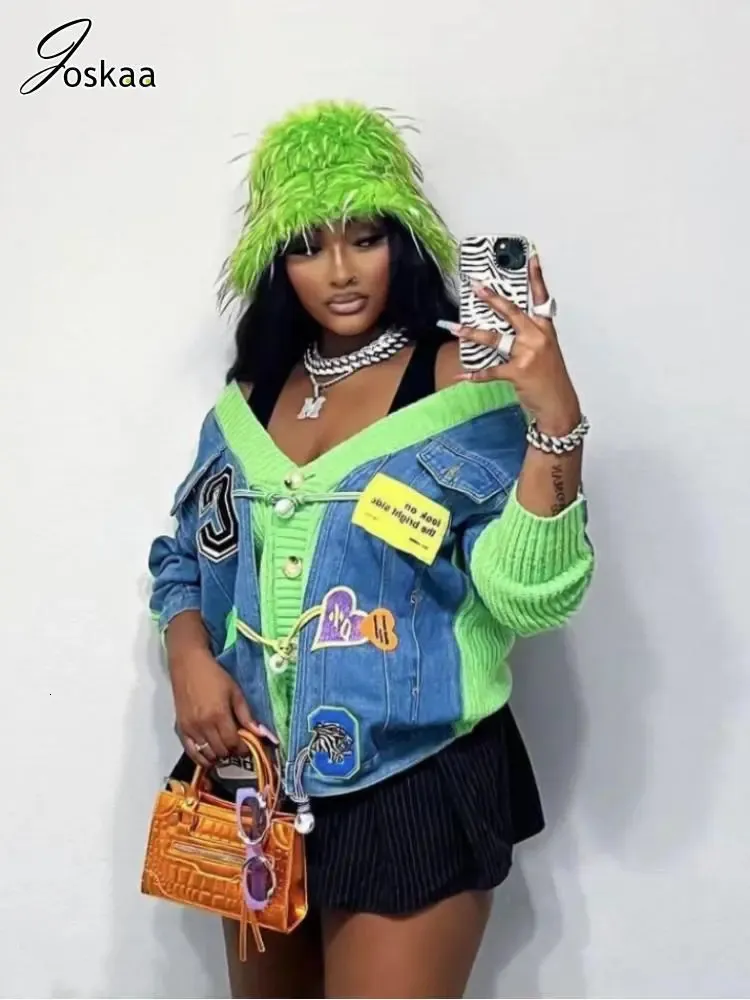 Patchwork sweater coat hotsell