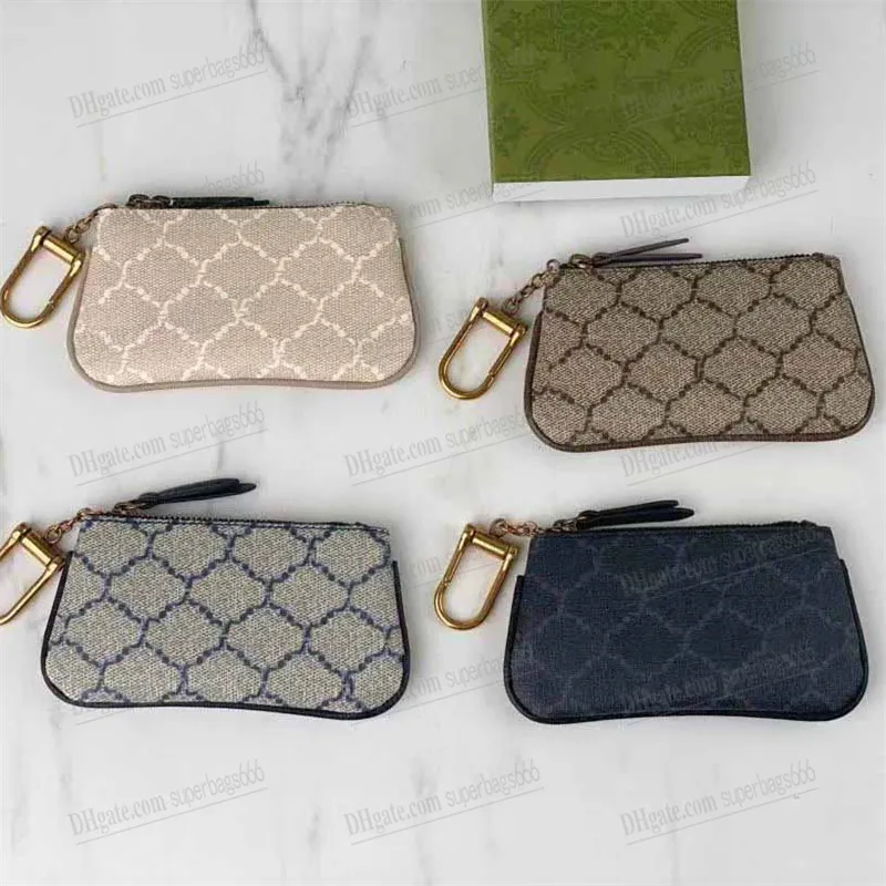 DHgate Womens Luxury Leather Mini Wallet with Zipper Card Holder Key Ring Coin Purse Marmont Double Letters Clutch Bag Bags Luggage Accessories