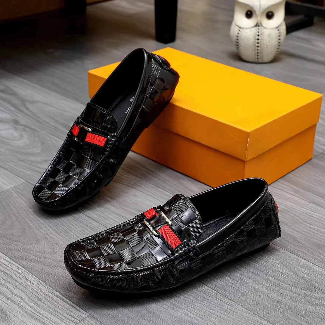 Majors Loafer Driver Estate Loafer Sapatos Designer Homens Arizona Hockenheim Mocassins Em Relevo Moda Vestido De Couro Mule Derby Sapato Casual Tamanho 38-45 02