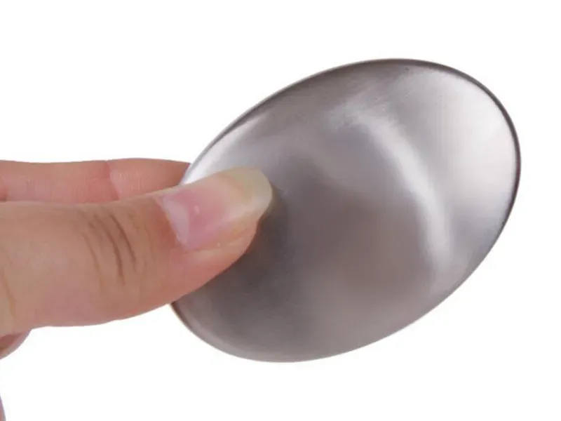 Oval Shape Stainless Steel Soap Magic Eliminating Odor Smell Cleaning Kitchen Bar Odour Remover