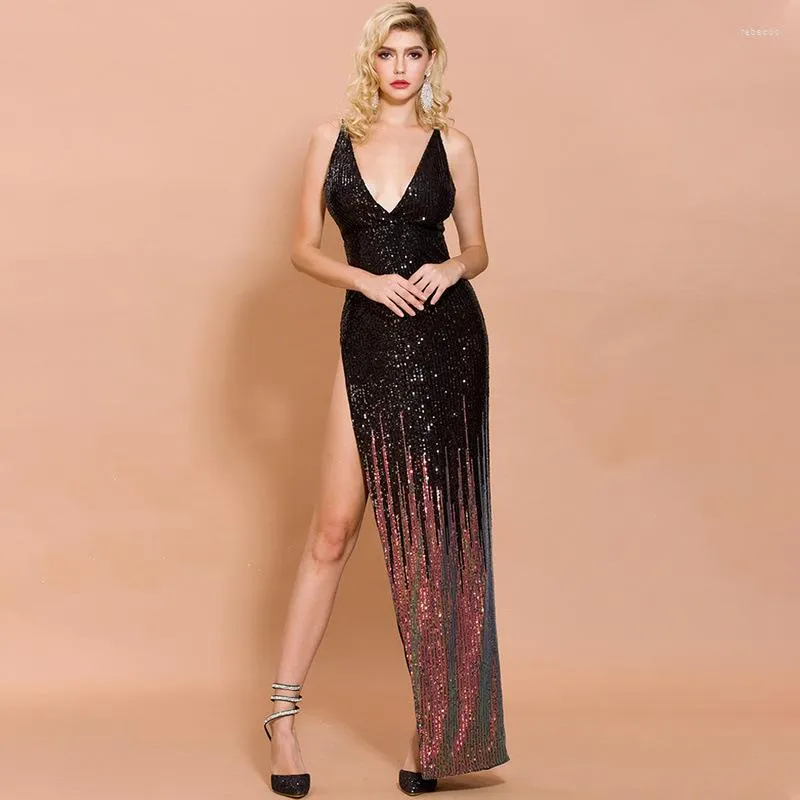 Backless Glitter Dress: Womens V Neck Tank Asymmetrical Party Dress, Sparkly  Ankle Length Casual Dress From Cirik, $48.36 In Bulk | DHgate.Com